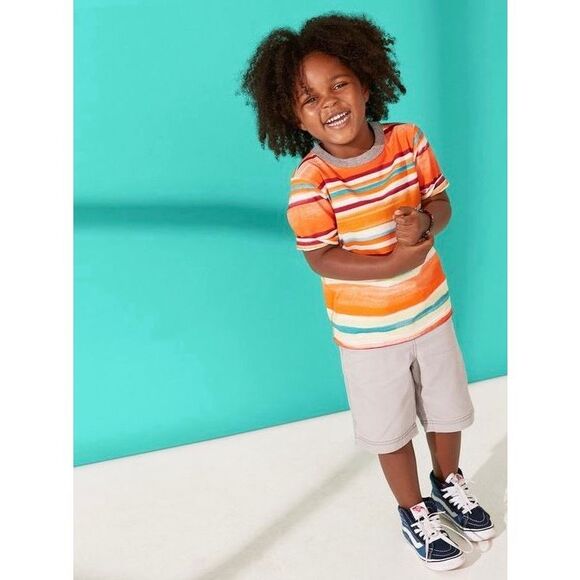 3/$30 Tea Collection Boys 7 Painterly Stripe Short Sleeve Tee BUY 2 GET 1 FREE - Picture 1 of 7